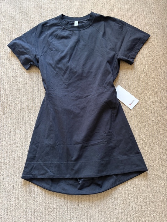lululemon athletica Dresses & Skirts - lululemon athletica Cotton Jersey Open-Back Mini Dress, Black, XL